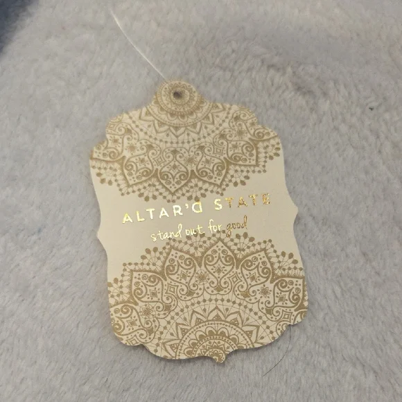 Altar'd State Light Blue Off-Shoulder Maxi Dress - Picture 2 of 8